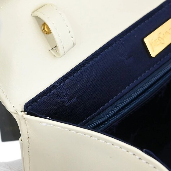 Yves Saint Laurent White 2way Handbag - Picture 10 of 10